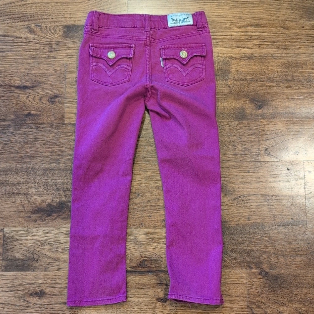 Girls Levi's Skinny purple jeans size 4 regular